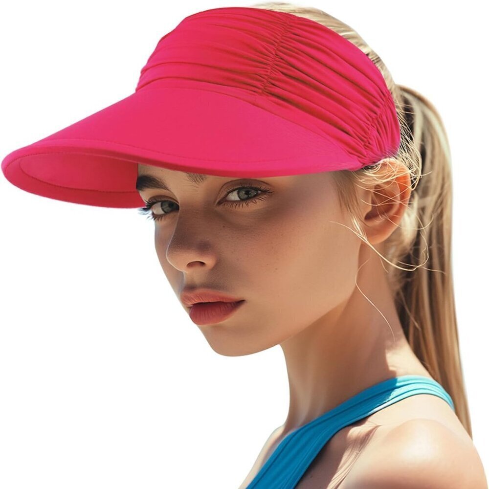 Women's Wide Brim Sun Visor Hat UPF 50+ UV Protection Packable Beach Golf